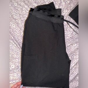 Mandala Black High-Waisted Jogger Scrubs